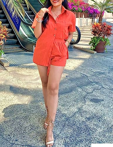 Image of APAFES Women Summer Cotton Linen Short Sets 2 Piece Shorts Top Lounge Beach Vacation Two Piece Outfits Tracksuits