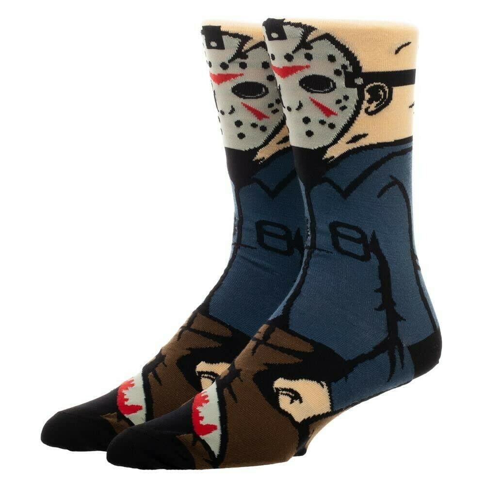 Ezb Men's Jason Voorhees Horror Film Friday 13Th Character Crew Socks | Gift Idea For | Size 6-11 |