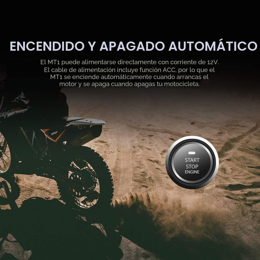 VIOFO MT1 - Cámara para salpicadero de motocicleta delantera y trasera 1080P de doble canal, resistente al agua, ángulo de 170 grados, encendido/apagado automático, tarjeta SD de 32 GB incluida