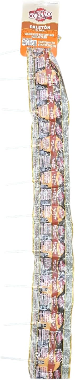 Paleton De Cajeta Quemada Mexican Goat Milk Candy Lollipops 10 Pcs