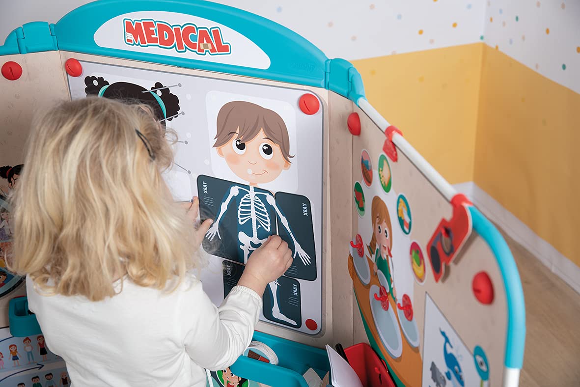 Smoby - Consulta Pediátrica Plegable para Jugar a Médicos, para Niños a Partir de 3 Años - 135 x 41 x 111 cm (7600340206)
