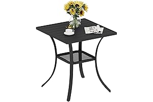 Outdoor Square Bistro Table: VICLLAX 28" Patio Dining Table