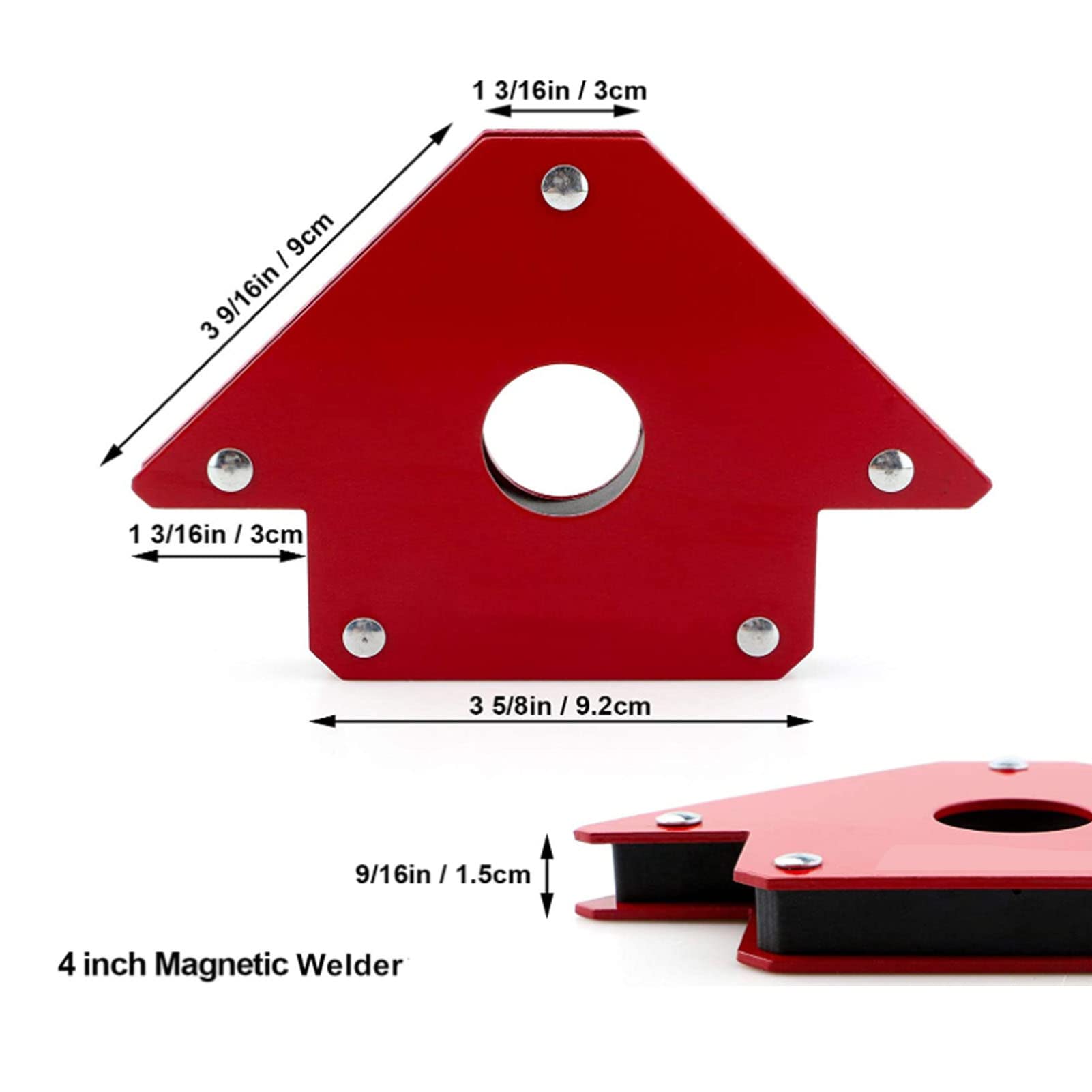Magnes spawalniczy Kuuleyn, 4 szt. 50LB spawalniczy magnetyczny uchwyt strzałki 45 90 135 wielokątowy uchwyt spawalniczy wspornik magnetyczny Jig Positioner elektronarzędzie
