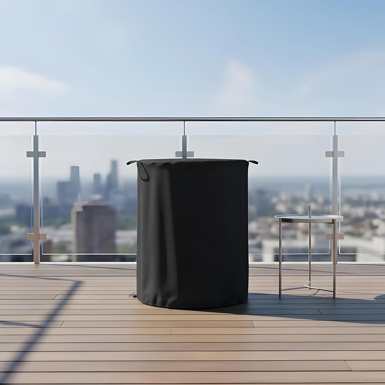 Fire Column Cover | Sun Protection Dust-Proof | Outdoor Heater Fire Pit Cover - for Leaves Debris Rain Sunlight Snow Bird Droppings Bonfire Backyard Yard Terrace Balcony