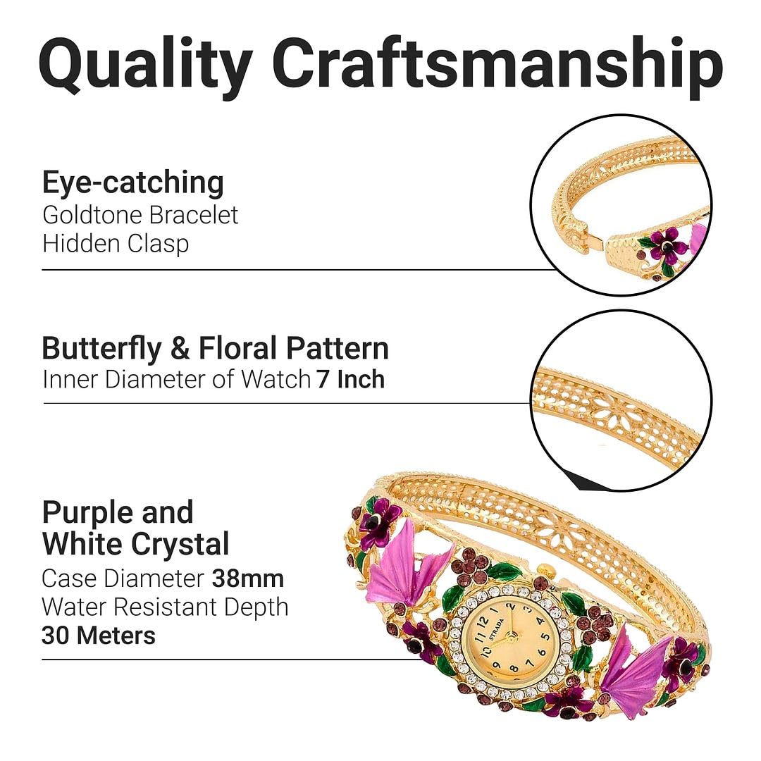 Buy Shop LC Pink Butterfly Watches for Women Strada Crystal