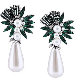 DarryDooly Orecchini a Goccia di Moda Coreana per Le Donne Natural Malachite Wild Ladies Ear Hook Orecchini Gioielli Fatti a Mano Fai da Te