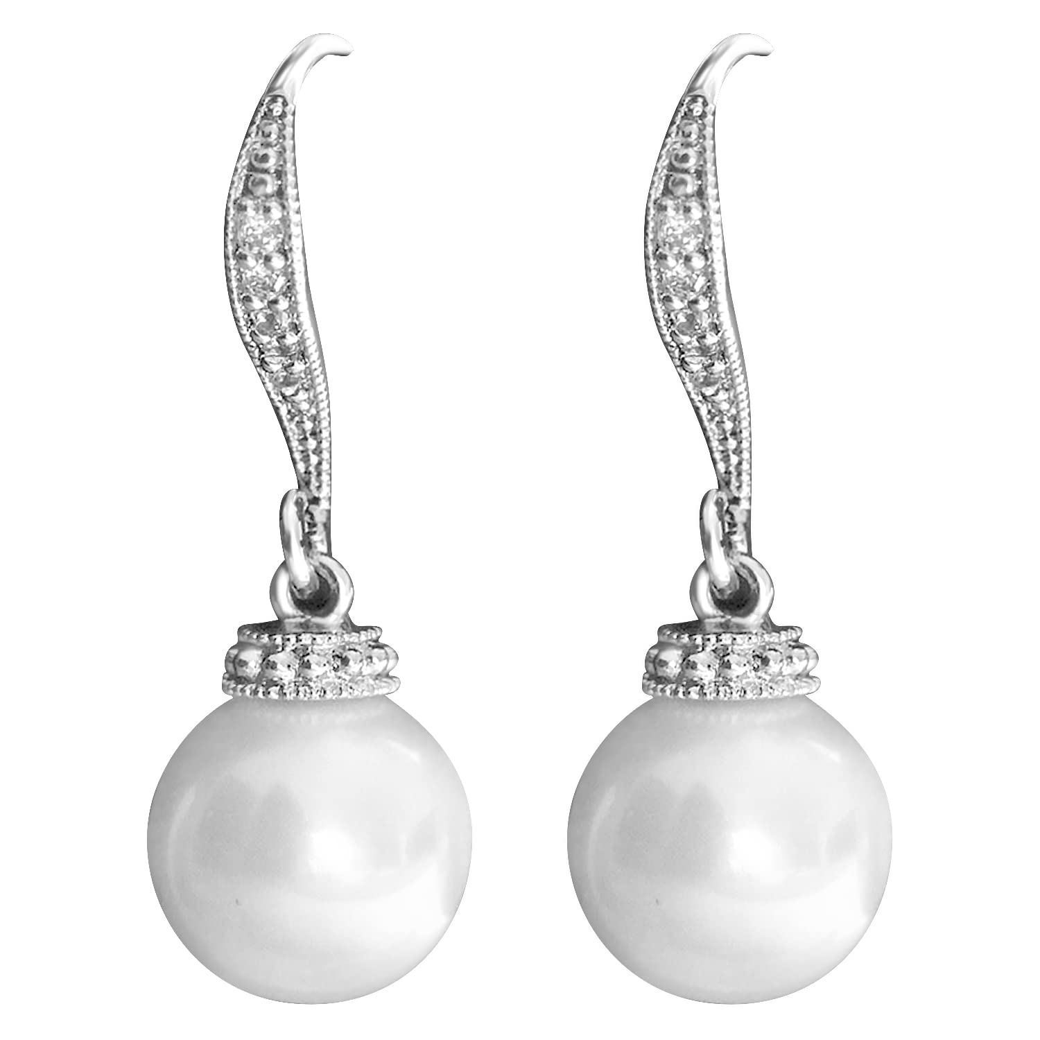 Peora Pearl Studded Silver Plated Drop & Dangle Earrings Fashion Wear Stylish Jewellery Gift for Girls & Women (PX8E122) - Valentines Gift for Her (B0BVF32GZC) Amazon Price History, Amazon Price Tracker