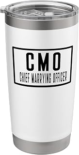 CMO Chief Marrying Officer Officiant Wedding Day Vows Online Stainless Steel Insulated Tumbler