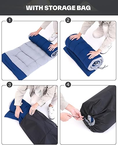 Miniatura 7 de Sportneer Catres de camping para adultos catre de camping Oxford de doble capa 1200D con 2 bolsillos laterales - Cama de cuna cómoda de alta