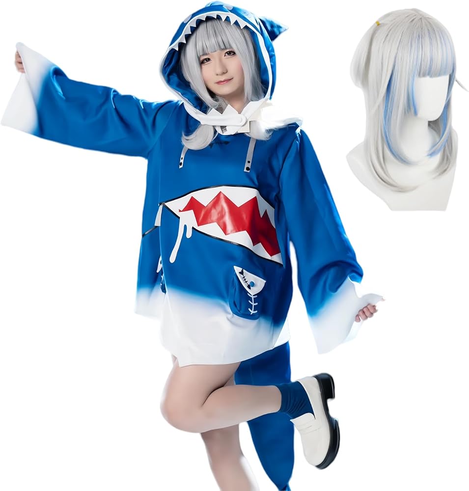 Amazon.co.jp: [BASETAKE] がうる・ぐら コスプレ衣装 ウィッグ付き