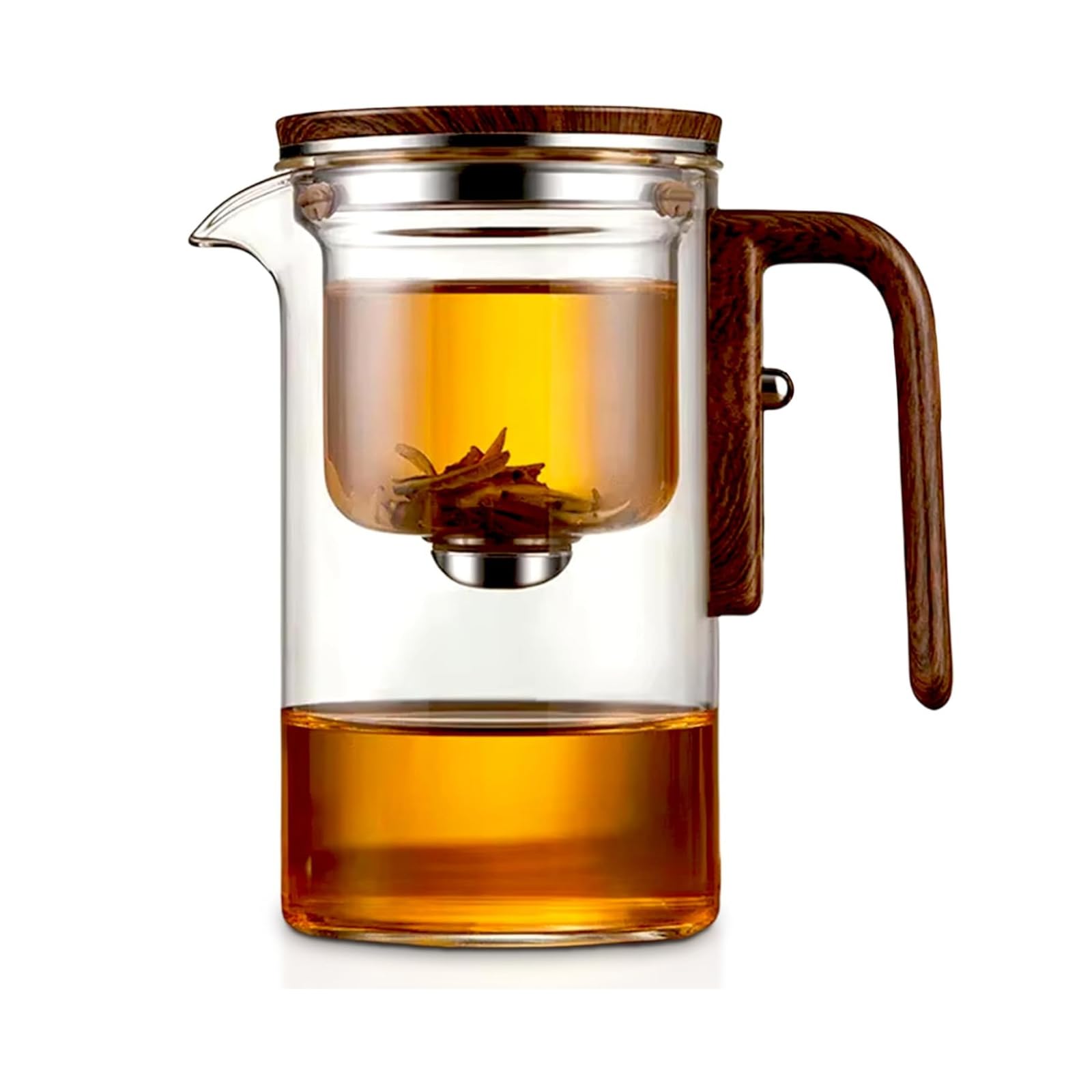 Enchanti Tea Pot, Witchcraft TeaPot, Magic Teapot with Infuser, Enchanted Glass Teapot with Strainer, Press Control Magic Tea Pot, Enchantipot Magic Tea Pot (520ml)