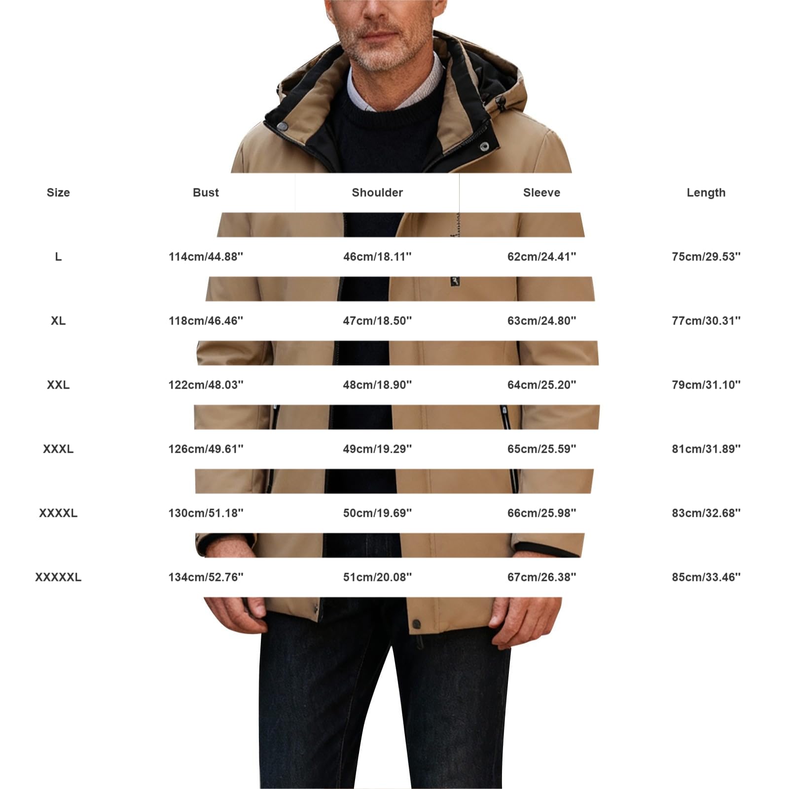 Giacche impermeabili da uomo UK Zip Up manica lunga con cappuccio cappotto