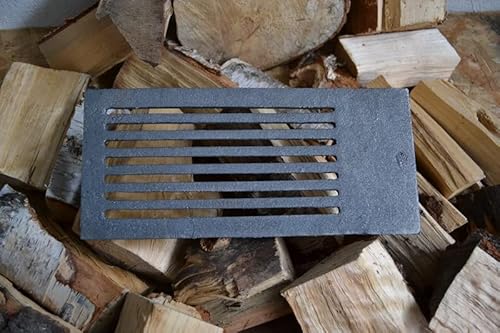 SEZAM Parrilla de hierro fundido para chimenea, 34 x 15 cm, rejilla para chimenea, rejilla para estufa de chimenea, piezas de repuesto, accesorios, rejilla de hierro fundido, parrilla para horno,