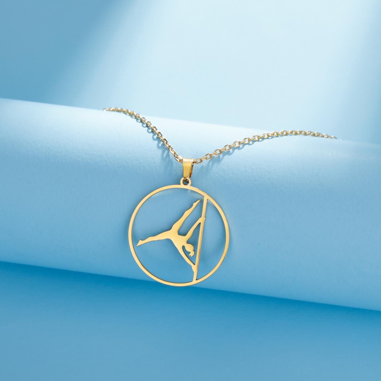 Classico Collana Uomo Donna Gioielli Ciondolo Pendente Necklace Artistic Gymnastics Pole Dance Support Action Pendant Necklace