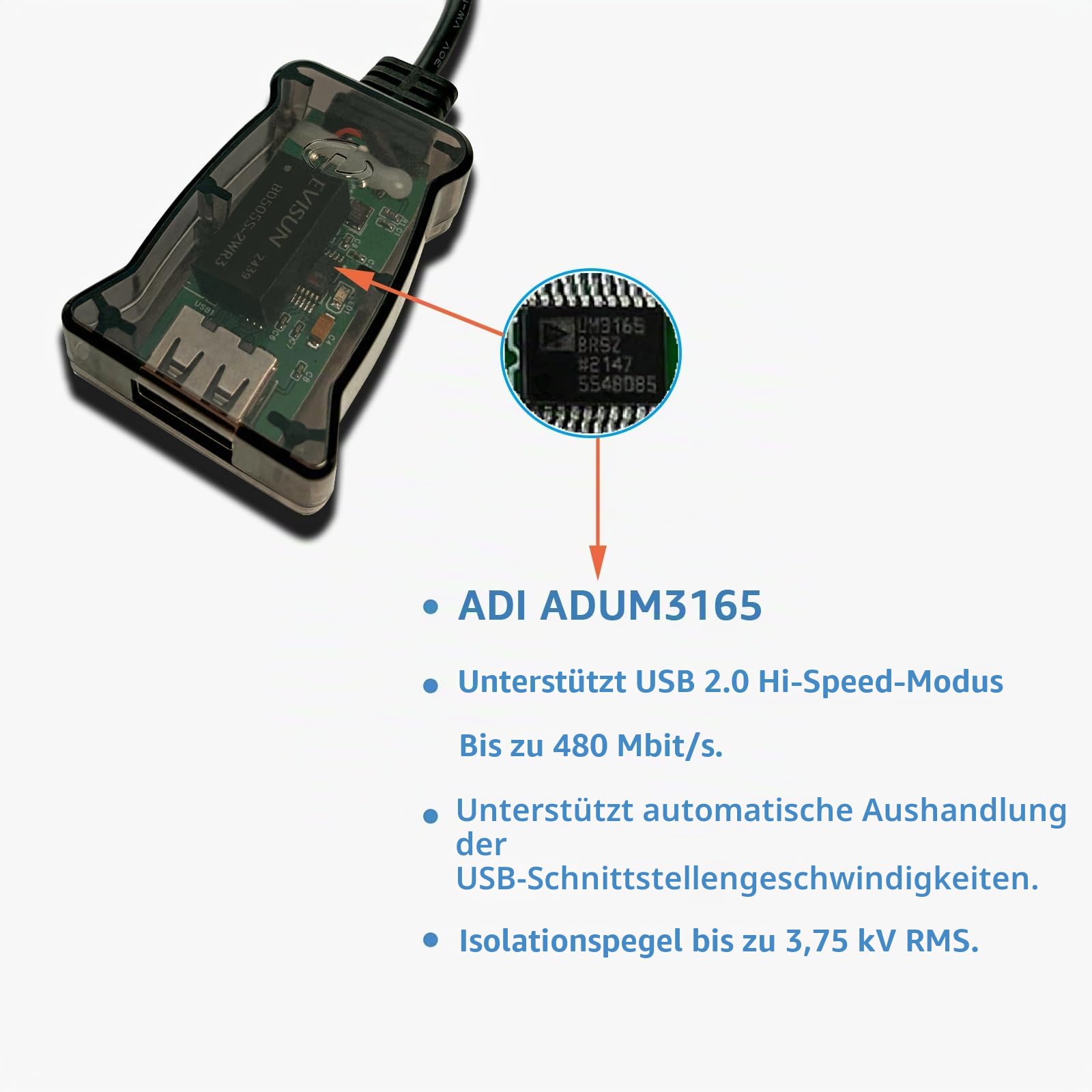 DSD TECH SH-G01C USB-C 480M Hochgeschwindigkeits-Isolator