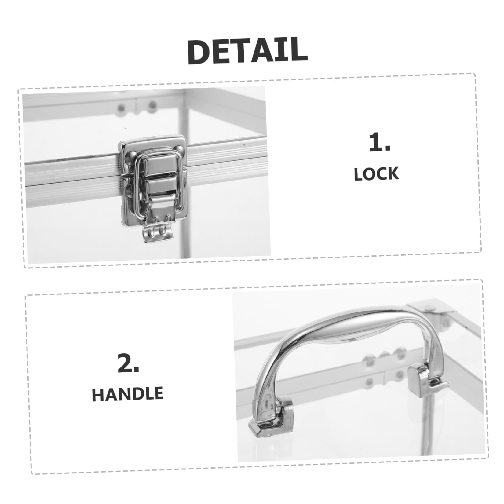MAGICLULU Porta Dischi Vinile in Acrilico Trasparente con Maniglia Scatola Organizer per Album e CD Contenitore Desktop Multifunzionale per Casa e Ufficio Custodia Resistente per Dischi Dvd