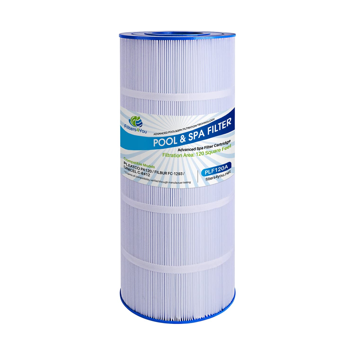 Filters4you- F4Y- PLF120A Pool Filter Replacement for C1200 Series, 120, CX1200RE, PXC125, PA120 & PA120-4, C-8412 Filter Cartridges, 1 Pack