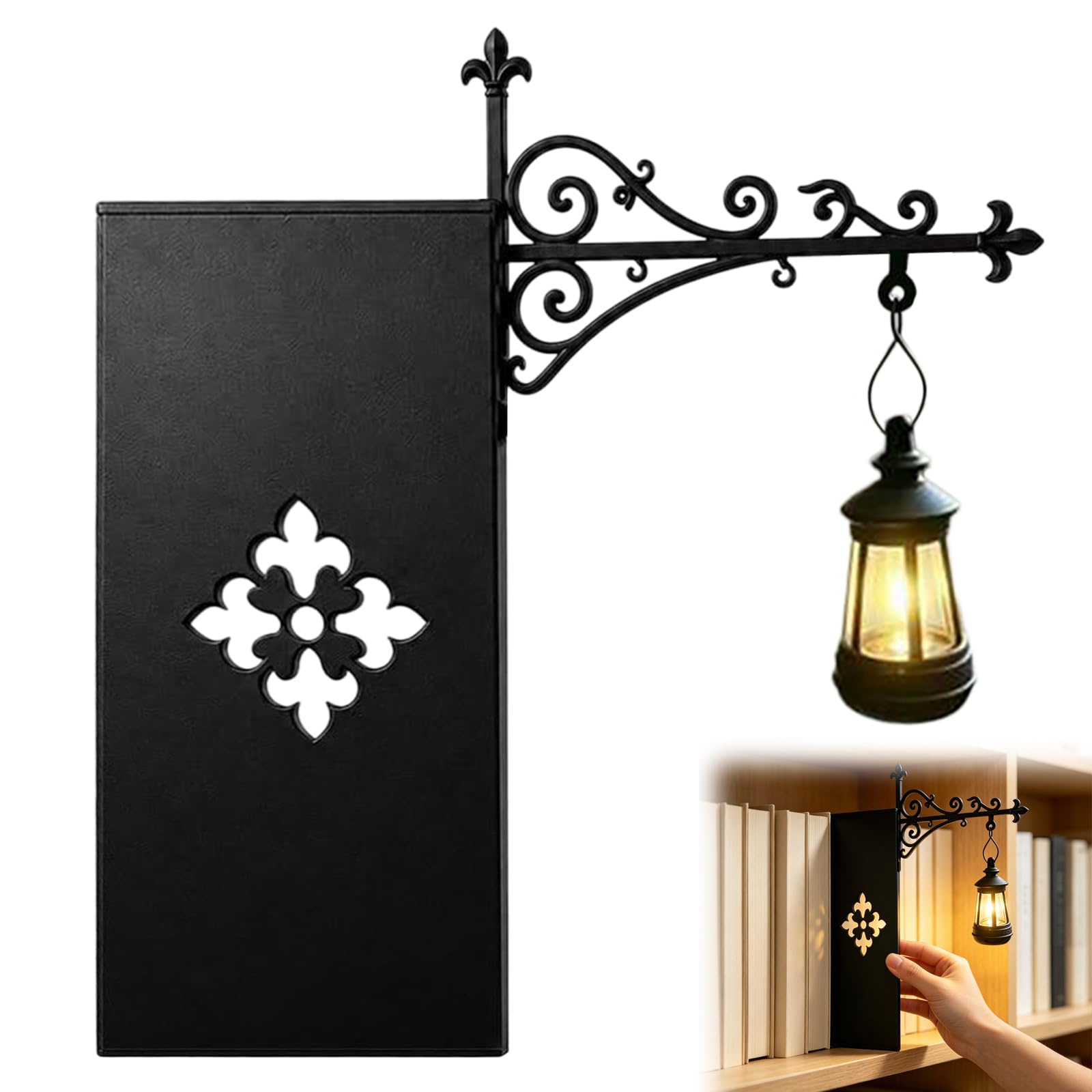 C Library Lantern Decorative Bookshelf Lighting, Reading Book Shelf Lights For Bookworms, Usb Warm Led Shelf Accent Decor, Portable Shelf Decor, Gift For Literary Lovers (C)
