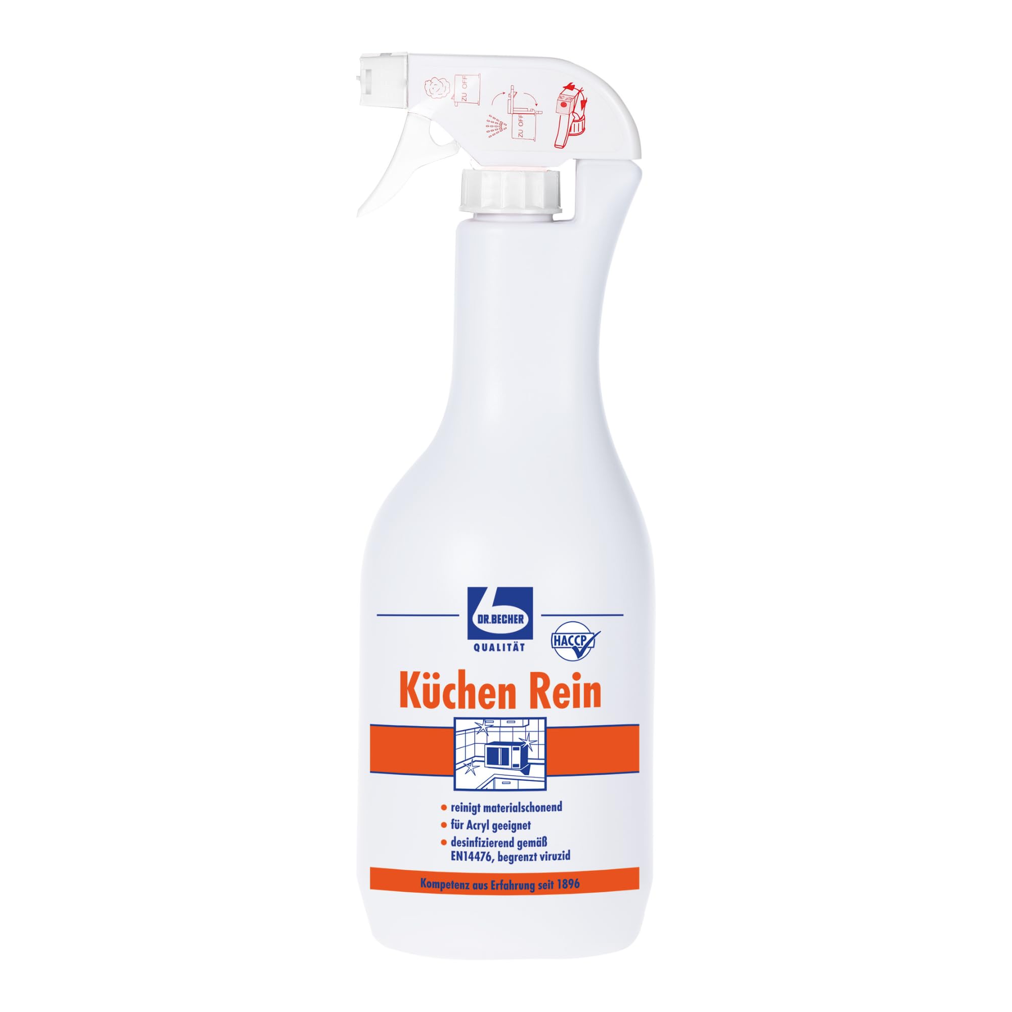 3 X Dr. Becher cucina Rein Flacone Spray Disinfettante 1 litri