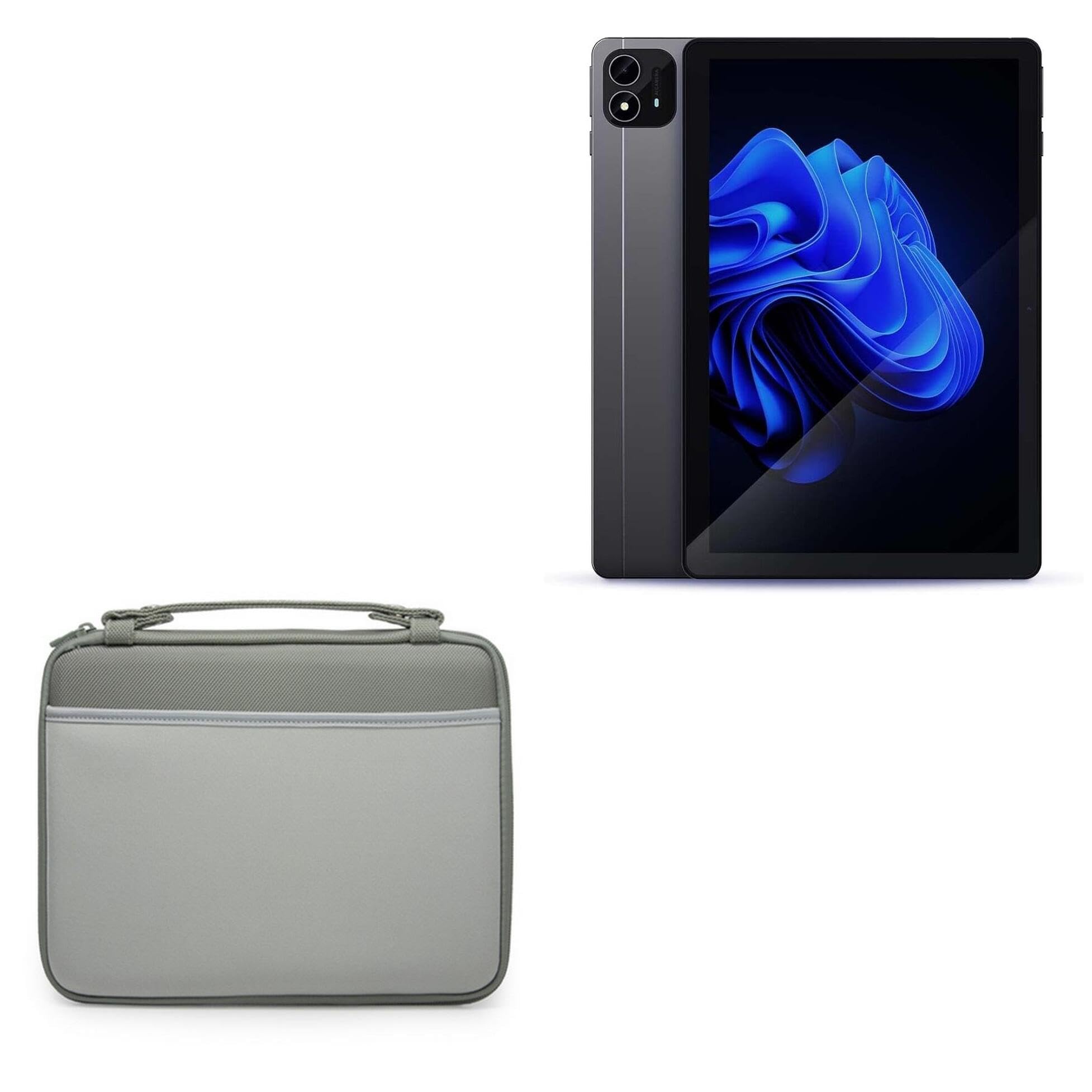 BoxWave Case Compatible with itel Pad One - Hard Shell Briefcase, Slim Messenger Bag Briefcase Cover Side Pockets - Pewter