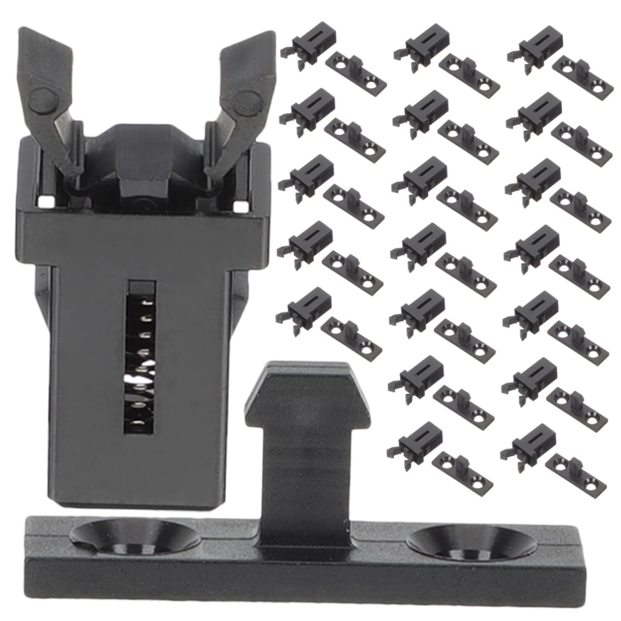 Cabilock 1 Set Trash Can Lid Lock Press Buckles for Garbage Can Replacement Easy to Install Waste Bin Latches Compatible with Trash Bins and Reliable