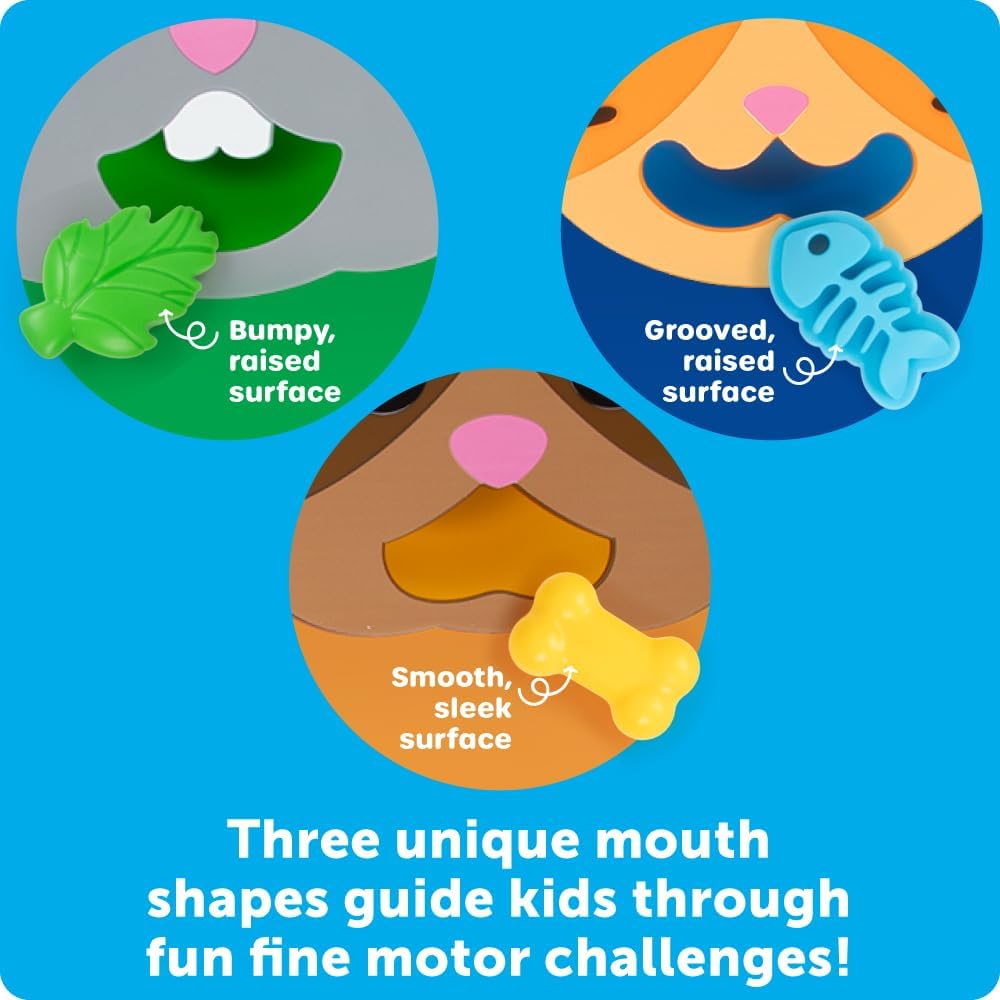 Learning Resources Fine Motor Feeding Friends - Fine Motor Toys for Toddlers, Counting Skills, Color and Shape Sorting, Matching Skills, Montessori Activities, Birthday Gift for Boys and Girls