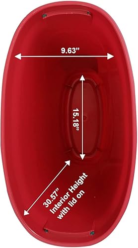 Miniatura 4 de HOMZ Caja de almacenamiento de plástico compacto vertical ligero de 30 pulgadas de 20 rollos de envoltura de regalo con tapa transparente, color