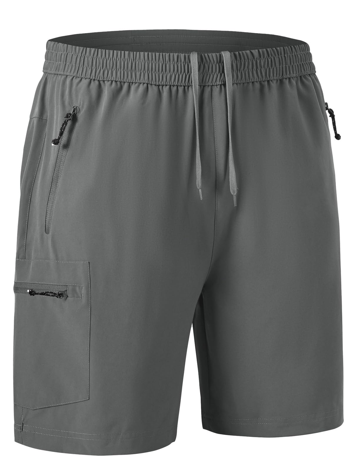 Rdruko Kurze Hosen Herren Sport Shorts Stretch Wanderhose Sommer Fahrradhose Schnelltrocknend Jogginghose Cargohose Laufshorts mit 4 Reißverschlusstaschen