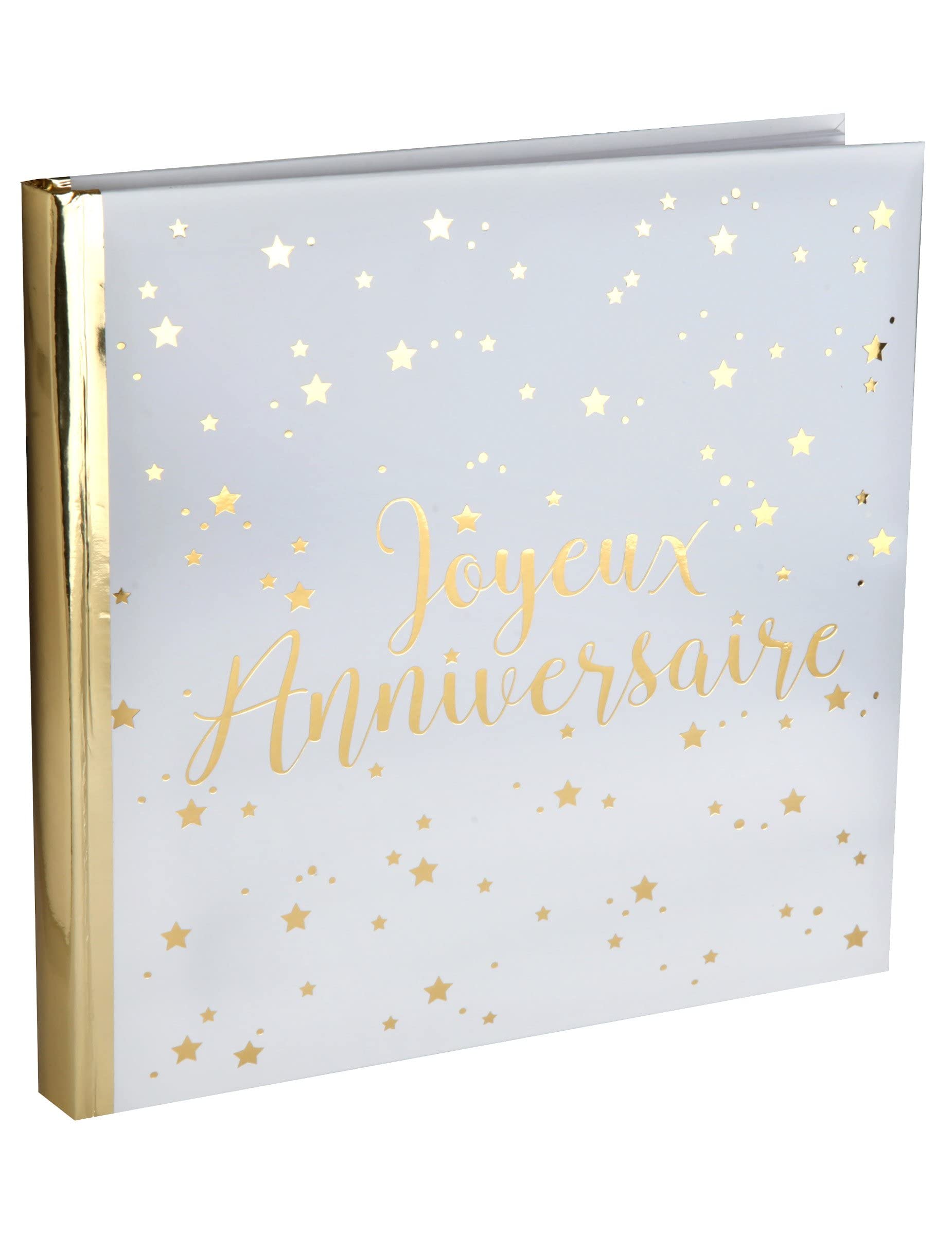 SANTEX 5664-​1 - Livre d'or Joyeux Anniversaire métallisé
