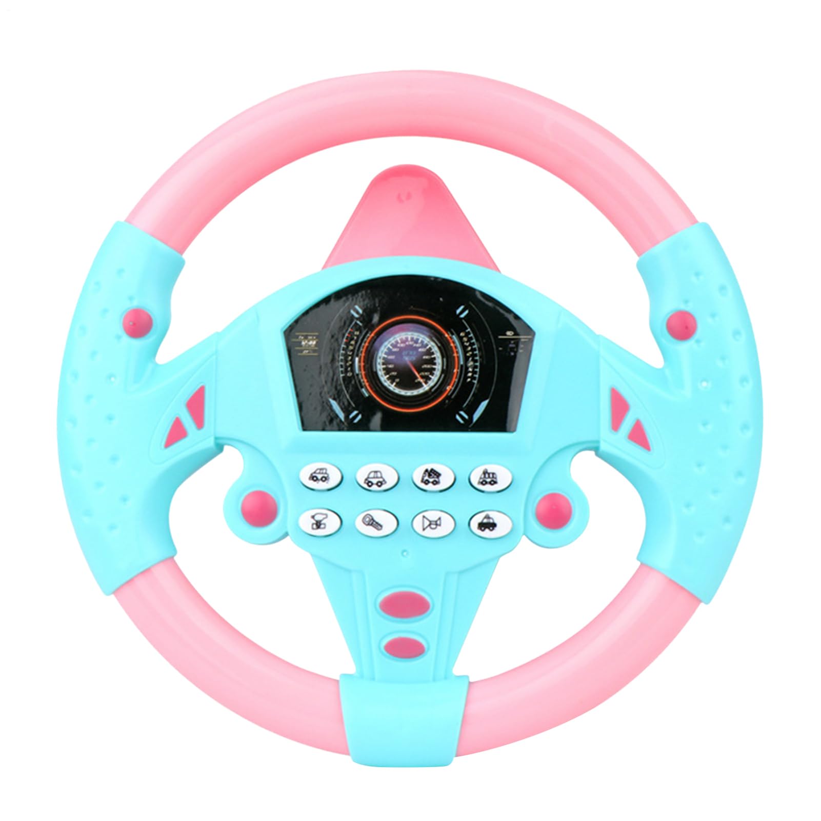 Genérico Kids Steering Wheel, Interactive Driving Toy, Faux Wheel with Suction Cup, Electric Sound Game for Early Education Learning, Car Seat Playset, Simulated Driving Experience for Preschoolers
