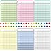 Youngever 6 Pack Multi-Color Laminated Dry Erase Incentive Chart with 120 Reward Star Stickers for Chore Responsibility, School Attendance, Homework Progress Tracking Chart (17 Inch x 22 Inch)