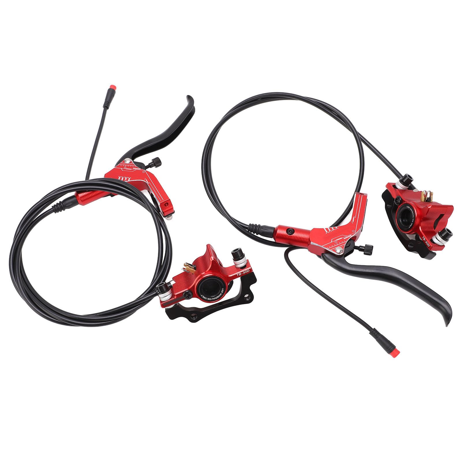 Generic Set Freno a Disco Idraulico per Mountain Bike Kit di Interruzione dell'alimentazione Anteriore Posteriore Sensibile, Gruppo Freno Ad Alte Prestazioni per Ciclisti Elettrici, Materiale in