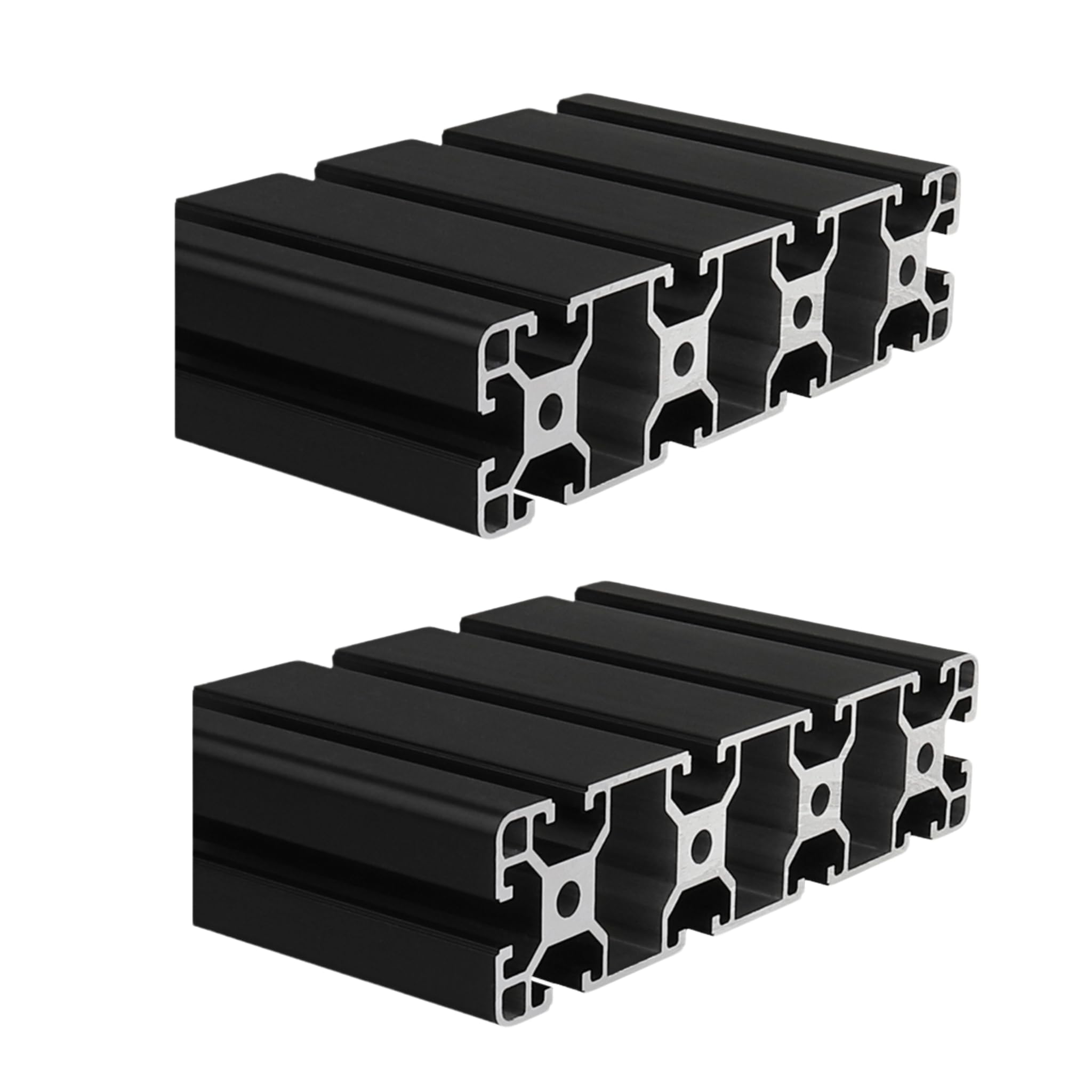 Profil aluminiowy 40160 profil aluminiowy 620 mm typ T czarny profil aluminiowy 40 x 160 europejski standard anodowana szyna liniowa wytłaczana, 2 sztuki, do drukarek 3D DIY i CNC