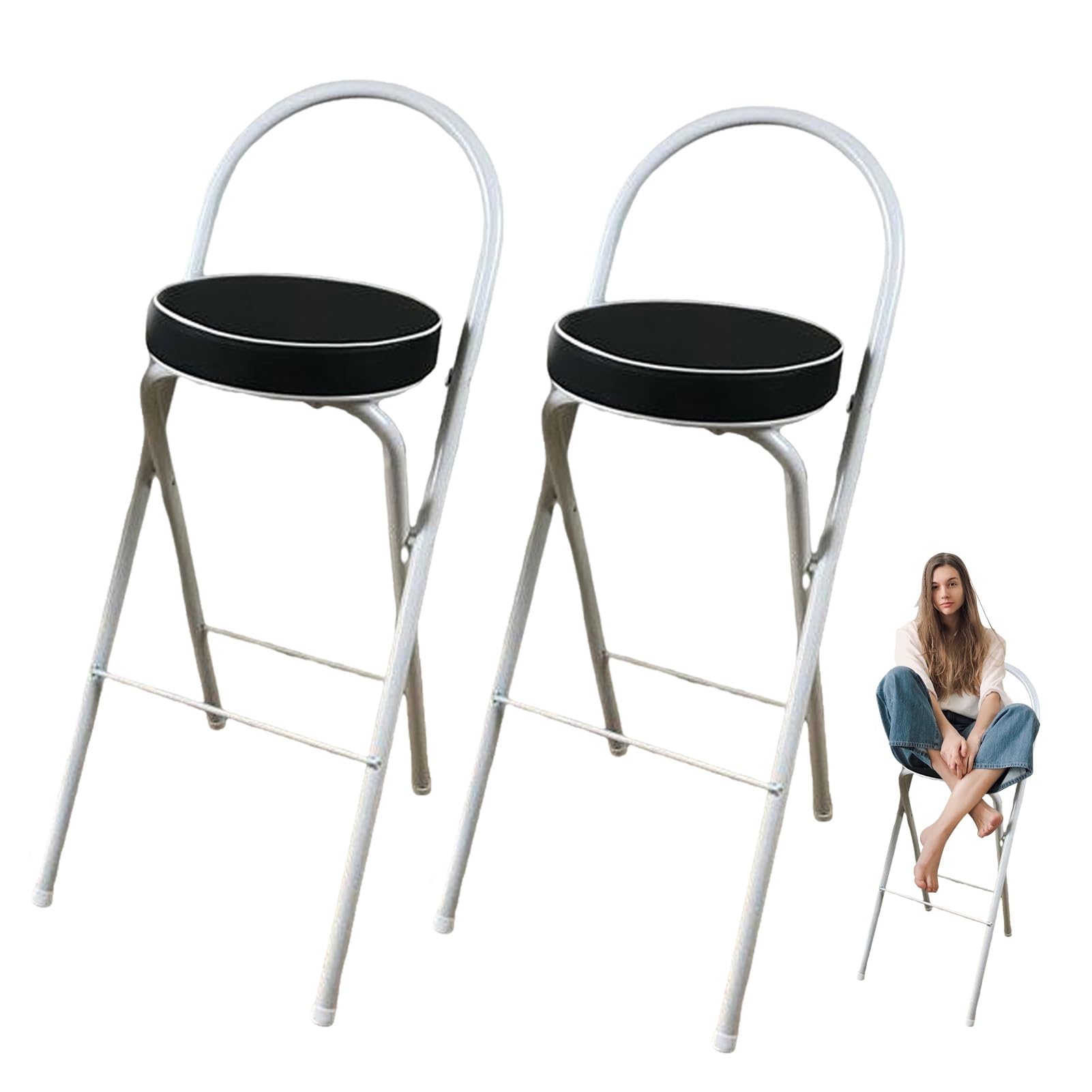 Tabouret de bar pliable avec dossier pour optimiser vos petits espaces