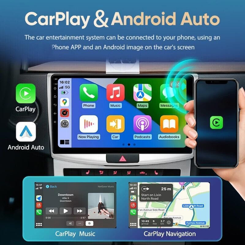 android 13 car stereo upgrade radio compatible with ford f150 f250 2004-2014, slakerbe 7" touchscreen wireless carplay & android auto with gps navigation fm/rds swc wifi mirrorlink backup camera mic 2+32g
