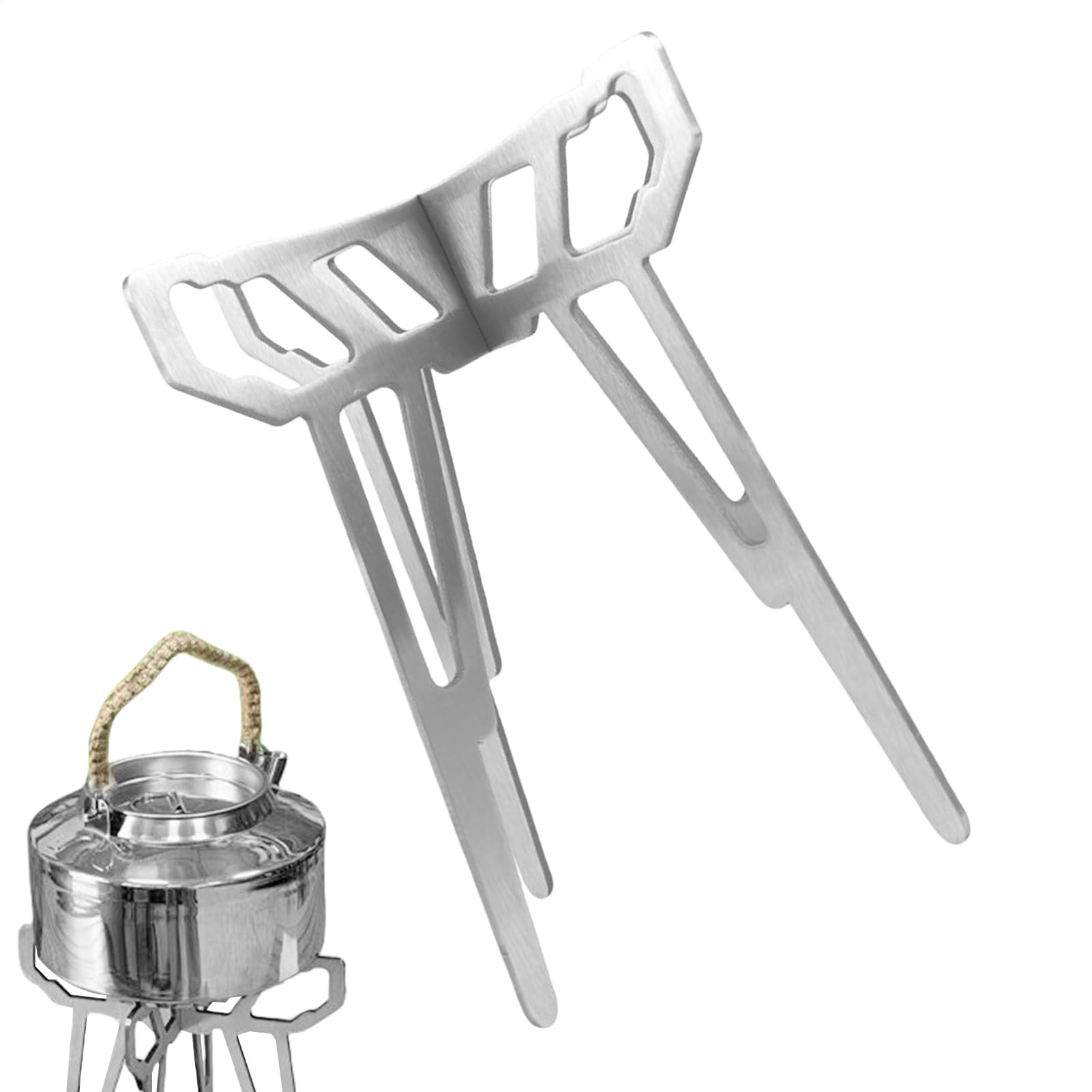 Fire Pit Base | Foldable Stainless Steel Stove Pot Rack - Foldable Cooking Tools Multifunction Grill Accessories for Hiking Road Trips Travel