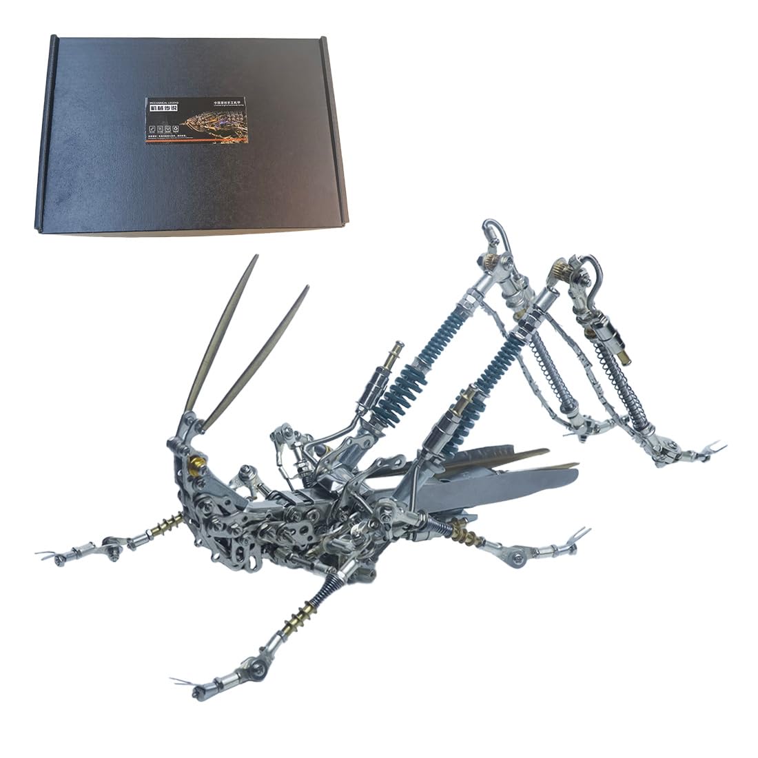 ConsoleXpress 3D Metal Puzzle, 600+PCS Mechanical Grasshopper 5-6 Hour DIY Metal Assembly 3D Puzzle Model Kit Christmas and Birthday Gifts