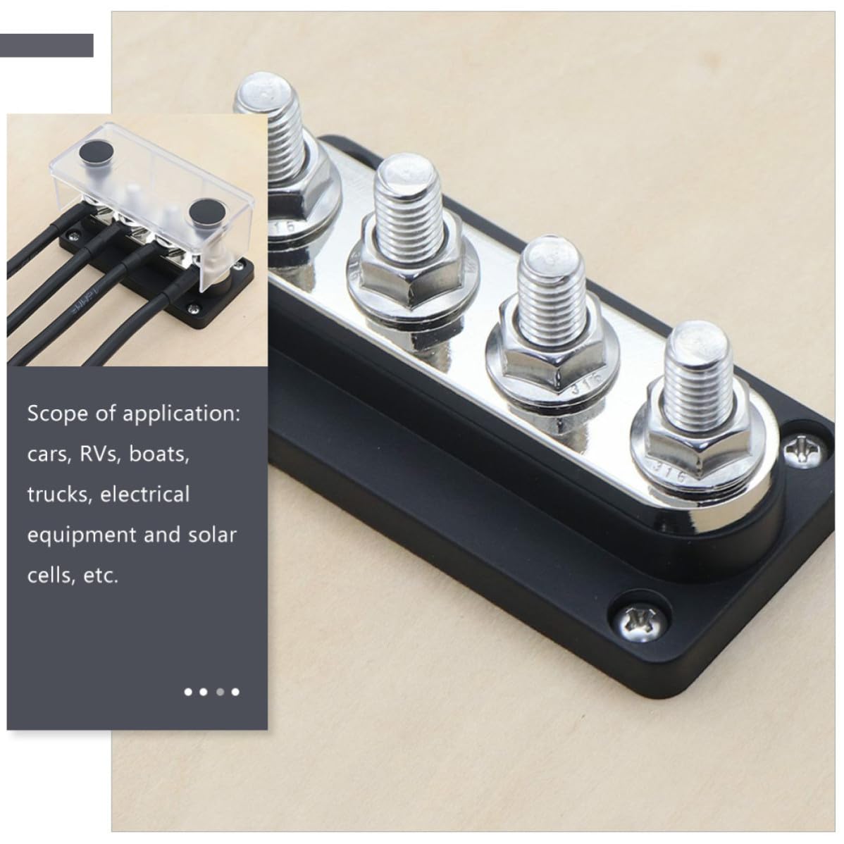 Stromverteilerblock 300a aus Kupfer für Rv und Elektrische Geräte