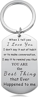 I Love You Gifts for Him Her, Long Distance Relationship Far Away I Miss You Key Chain to Wife Girlfriend Husband Boyfriend Wedding Anniversary Valentines