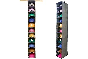 Optimize Closet Space with Perfect Curve 11-Pocket Cap Organizer - Hat Storage...
