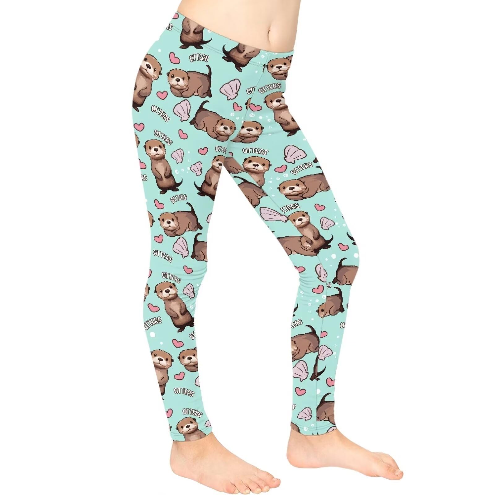Legging actif pour fille - Contrôle du ventre - Pour danse et yoga