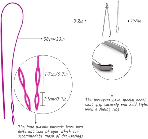 Miniatura 3 de Paquete de 12 cordones de repuesto para pantalones deportivos, pantalones cortos, sudaderas con cordón y cierres de cordón de 51 pulgadas de largo