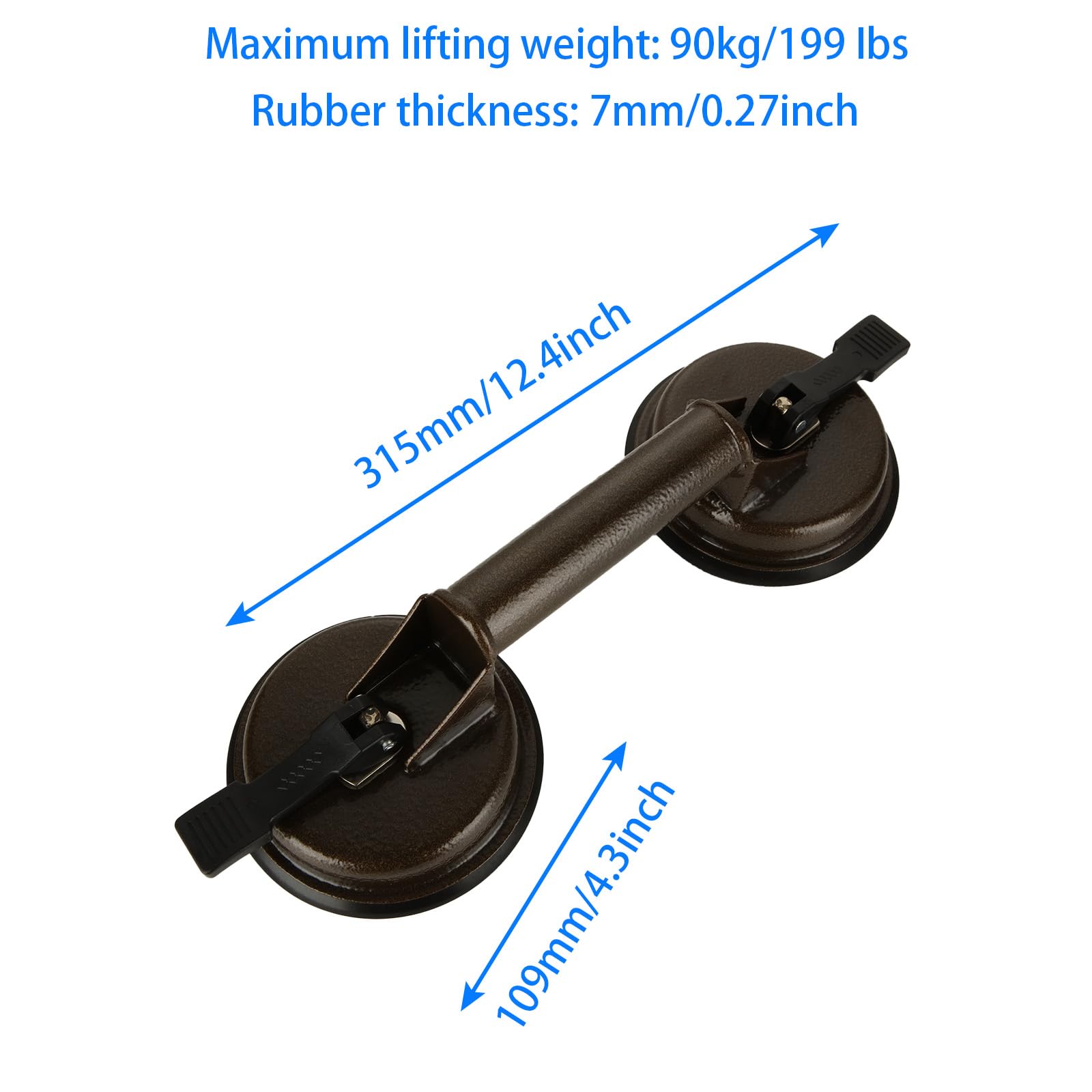 Skywerc 2 Pack Glass Suction Cups, Heavy Duty Aluminum - View #12