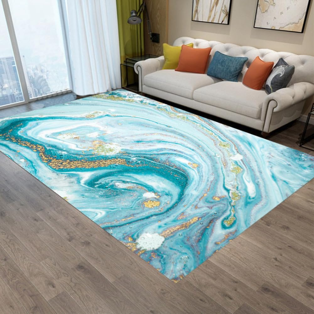 Tapis de forme irrégulière salon moderne minimaliste antidérapant contemporain 80x120