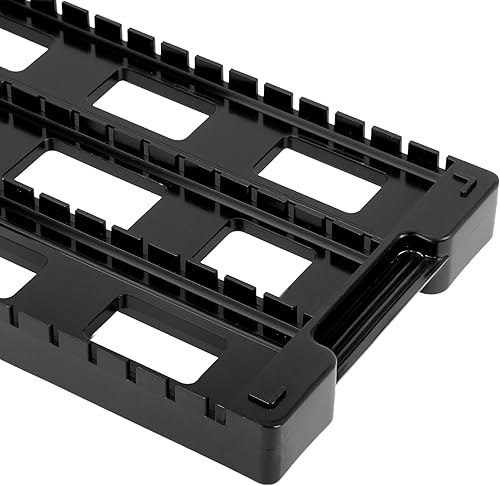 Miniatura 5 de Qwork Estante antiestático de circulación ESD, bandeja PCB, estante de circulación ESD, soporte de almacenamiento de 25 ranuras, soporte de placa de