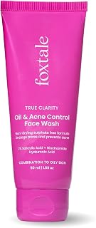 Foxtale Oil and Acne Control Face Wash | 2% Salicylic Acid + Niacinamide + Cica + Hyaluronic Acid | Fights Acne, Fades Mar... Price In India