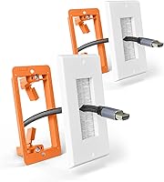 Vista 11 de Placa de pared con cepillo con soporte de montaje, cubierta decorativa para pasar cables de bajo voltaje, ocultador de cables de una sola banda