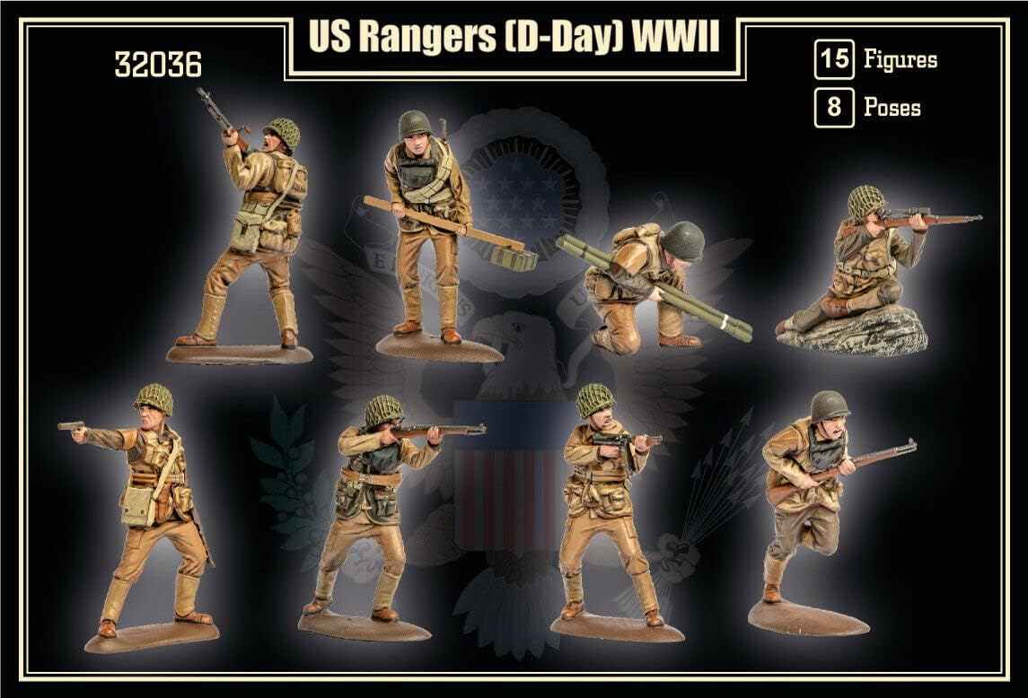 Mars Figures 32036-1/32 - US Rangers D-Day WWII Scale Plastic Model kit
