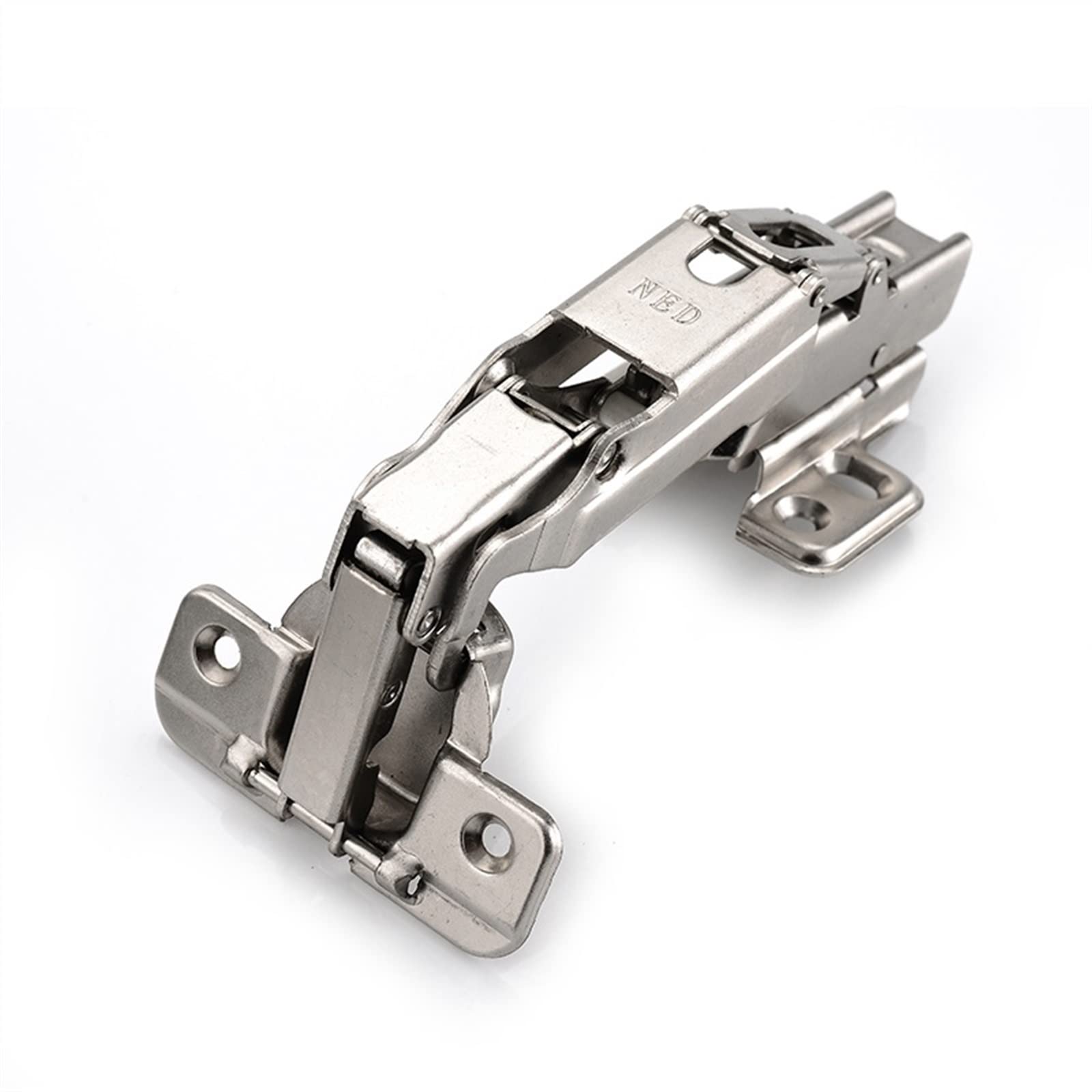Nvsfzgiyg Full Overlay 175 Degree Cold Rolled Steel Fixed Hinge Rustless Iron Cabinet Cupboard Door Hinges For Furniture Hardware 1Pcs(Full Overlay)