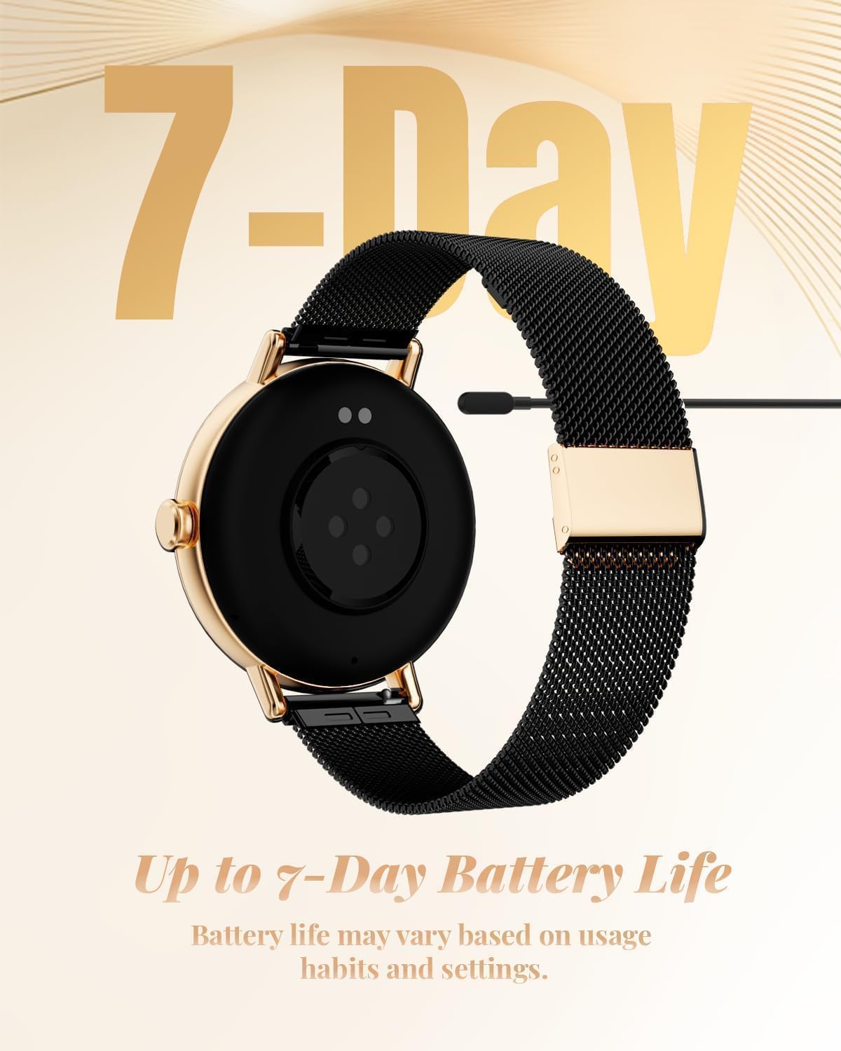 TOOBUR Smartwatch dla kobiet i mężczyzn z dwoma paskami, smartwatch HD 40 mm, kompatybilny z systemem Android i iOS, odbieranie/nawiązywanie połączeń, zegarek fitness z monitorem kroku/snu/HR, IP68